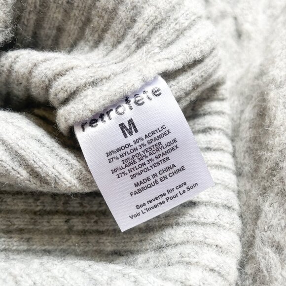 Retrofete Waverly Sweater Dress Stone Grey Size Medium NEW NWT - Picture 7 of 10